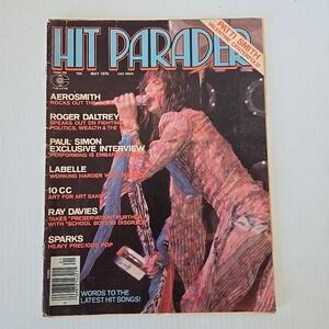 Aerosmith Steven Tyler Hit Parader Magazine May 1976 Rock n Roll No‎ Label